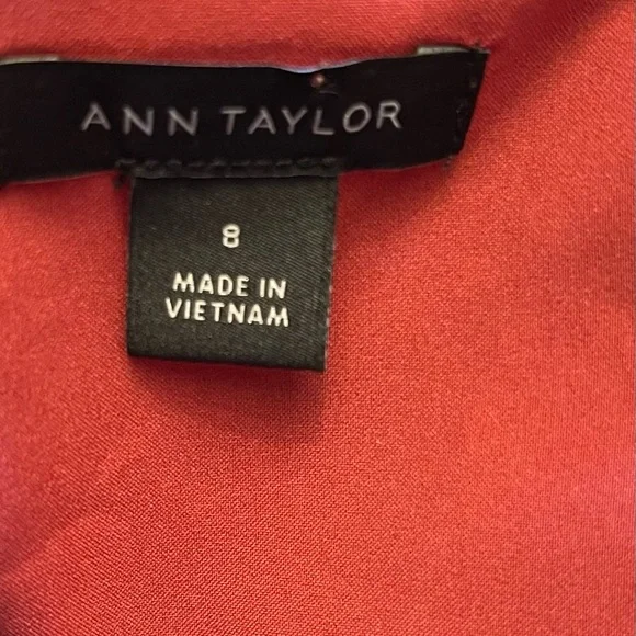 Ann Taylor Womens 8 Shimmer Floral Flutter Cottage Boho Midi Dress - Picture 10 of 15